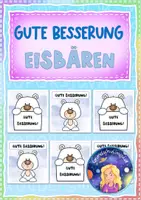 Vorschau - Anderer Materialtyp - FREEBIE: Grußkarten "Gute Besserung" - Eisbärenklasse - Deckblatt
