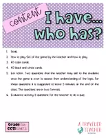 Vista previa - Juegos / Gamificación - Decimals in expanded and standard form game I have... who has... - página 1