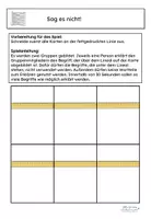 Vorschau - Arbeitsblätter - Sag es nicht! - Spielvorlage - Wörter erklären - Seite 1