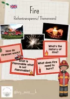 Vorschau - Präsentationen/Tafelbilder - Reihentransparenz Fire - bilingualer Unterricht - Deckblatt