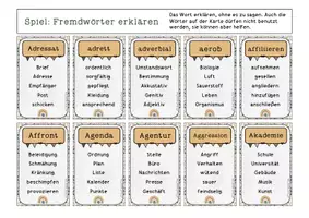 Vorschau - Spiele - 70 Karten Fremdwörter mit "A" erklären und raten Spiel "Sag es nicht" FrauCuppaTea - Seite 3