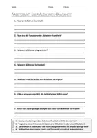 Vorschau - Arbeitsblätter - AB mit Fragen zum Thema "Alzheimer-Krankheit" + Lösungsblatt + Infografik - Deckblatt