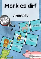 Vorschau - Spiele - Englisch "Merk es dir" - animals - Deckblatt