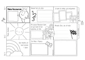 Vorschau - Arbeitsblätter - Meine Ressourcen / Resilienz - Leporello Buch - Seite 2