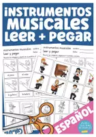 Aperçu - Feuilles d'exercices - leer y pegar - instrumentos musicales Español / Espagnol - Page de couverture