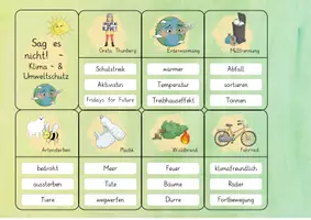 Vorschau - Spiele - Klima- & Umweltschutz / Earth Day: Sag es nicht! (Wortschatz) - Sachunterricht - Kl. 3/4 - Seite 1