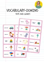 Vorschau - Spiele - "Toys and games" vocabulary Domino game - ready to use - Deckblatt