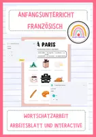 Vorschau - Arbeitsblätter - À Paris - Wortschatztraining im Anfangsunterricht - Deckblatt
