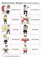 Vorschau - Spiele - Musikinstrumente zuordnen Merkspiel Musik Grundschule (Orchester) - Seite 2