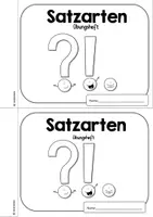 Vorschau - Arbeitsblätter - Satzarten Übungsheft | Aussagesatz, Fragesatz und Ausrufesatz - Seite 1