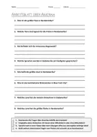 Vorschau - Arbeitsblätter - AB mit Fragen zum Thema "Amerika" + Lösungsblatt + Infografik - Deckblatt