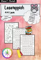 Vorschau - Arbeitsblätter - Leseteppiche zur Leseförderung Klasse 1 - Deckblatt