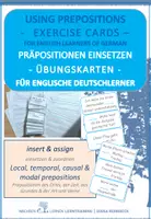 Vorschau - Aufgabenkarten - DaF / DaZ Englisch: Präpositionen - Übungskarten - Seite 1