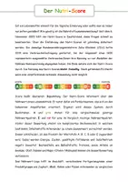 Vorschau - Arbeitsblätter - Materialpaket: Nutri-Score - Deckblatt