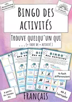 Vorschau - Arbeitsblätter - "Trouve quelqu'un qui": Bingo des activités - faire de + activité (Französisch) - Deckblatt