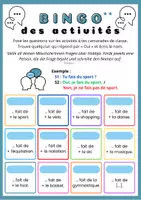 Vorschau - Arbeitsblätter - "Trouve quelqu'un qui": Bingo des activités - faire de + activité (Französisch) - Seite 2
