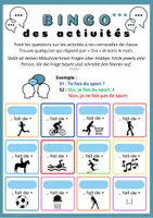 Vorschau - Arbeitsblätter - "Trouve quelqu'un qui": Bingo des activités - faire de + activité (Französisch) - Seite 3