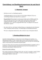 Vorschau - Fördermaterial/Inklusion - Sportreferat - Entwicklung von Handlungskompetenz im und durch Sport (offener Unterricht) Referat Sportunterricht - Seite 1