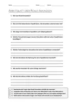 Vorschau - Arbeitsblätter - AB mit Fragen zum Thema "Roald Amundsen" + Lösungsblatt - Deckblatt