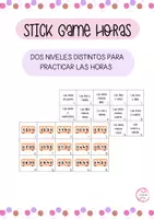 Vista previa - Juegos / Gamificación - HORAS STICK GAME - 2 NIVELES - Portada