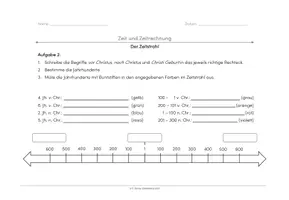 Vorschau - Arbeitsblätter - Zeit und Zeitrechnung - Der Zeitstrahl - Seite 2
