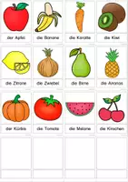 Vorschau - Arbeitsblätter - Wortschatz zum Thema Obst und Gemüse interaktiv üben - Seite 1
