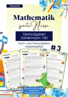 Vorschau - Arbeitsblätter - Mathe-Grundschule-Sach- und Textaufgaben-Zahlenraum 100-#3 - Deckblatt