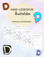 Vorschau - Arbeitsblätter - Mini-Lesespur Buchstabe D - Deckblatt