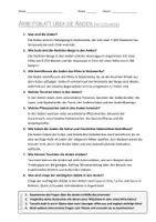 Vorschau - Arbeitsblätter - AB mit Fragen zum Thema "Anden" + Lösungsblatt + Infografik - Seite 2