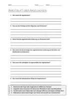 Vorschau - Arbeitsblätter - AB mit Fragen zum Thema "Angelsachsen" + Lösungsblatt - Deckblatt