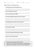 Vorschau - Arbeitsblätter - AB mit Fragen zum Thema "Angola" + Lösungsblatt - Deckblatt