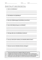 Vorschau - Arbeitsblätter - AB mit Fragen zum Thema "Antibiotikum" + Lösungsblatt + Mindmap + Infografik - Deckblatt