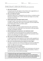 Vorschau - Arbeitsblätter - AB mit Fragen zum Thema "Apostel" + Lösungsblatt + Infografik - Seite 2