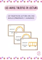 Vista previa - Juegos / Gamificación - LAS HORAS TARJETAS DE LECTURA - 2 NIVELES - Portada