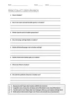 Vorschau - Arbeitsblätter - AB mit Fragen zum Thema "Arabien" + Lösungsblatt - Deckblatt