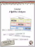 Vorschau - Arbeitsblätter - Adjektive steigern Freiarbeits-Schieber - Deckblatt