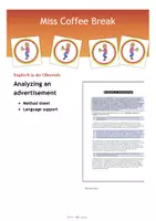 Vorschau - Arbeitsblätter - Analyzing an advertisement (Method Sheet) - Deckblatt