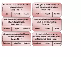 Aperçu - Cartes d'exercices - Les pronoms personnels - Page de couverture