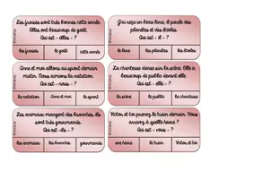 Aperçu - Cartes d'exercices - Les pronoms personnels - Page 2