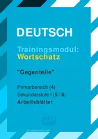 Vorschau - Arbeitsblätter - Wortschatztraining - Finde die Gegenteile! - Deckblatt