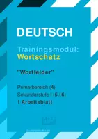 Vorschau - Arbeitsblätter - Wortschatztraining - Wortfelder - Deckblatt