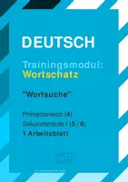 Vorschau - Arbeitsblätter - Wortschatztraining - Wortsuche - Deckblatt