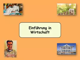 Vorschau - Unterrichtsreihen - Einführung in Wirtschaft - Deckblatt
