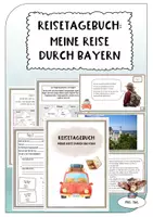 Vorschau - Stundenentwürfe - Unsere Reise durch Bayern - inkl. Reisetagebuch (Kartenarbeit) - Deckblatt