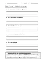 Vorschau - Arbeitsblätter - AB mit Fragen zum Thema "Archimedes" + Lösungsblatt + Mindmap + Infografik - Deckblatt