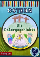 Vorschau - Mal- und Bastelvorlagen - Die Ostergeschichte - Drehscheibe + ABs | Auferstehung | Ostern - Deckblatt