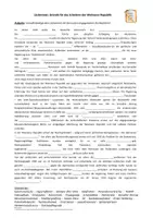 Vorschau - Arbeitsblätter - Lückentext: Scheitern Weimarer Republik (mit Lösung) - Deckblatt