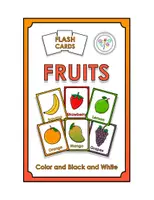 Vista previa - Tarjetas / Manipulativos - FLASH CARDS FRUITS FOOD COLORING CUT - Portada