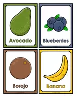 Vista previa - Tarjetas / Manipulativos - FLASH CARDS FRUITS FOOD COLORING CUT - página 3