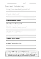 Vorschau - Arbeitsblätter - AB mit Fragen zum Thema "Armenien" + Lösungsblatt - Deckblatt